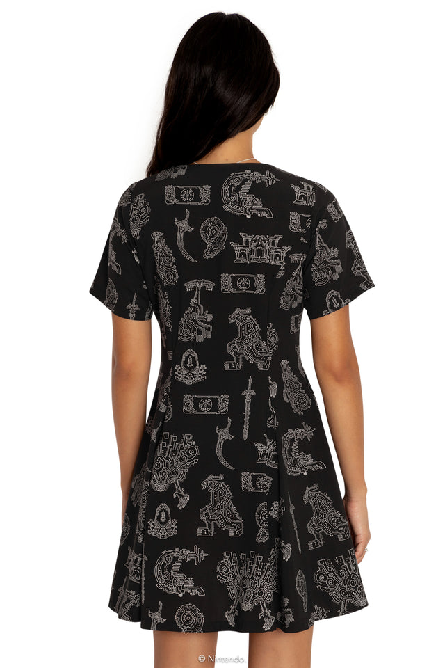 Geoglyphs Evil V Dress Back