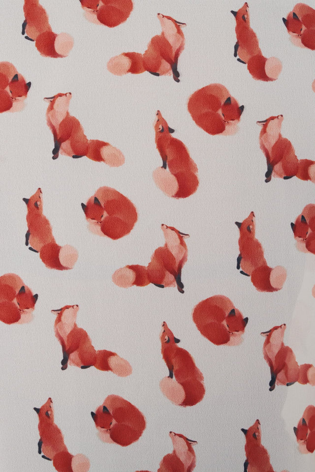 Ghost Foxes Long Sleeve Cute As A Button Shirt