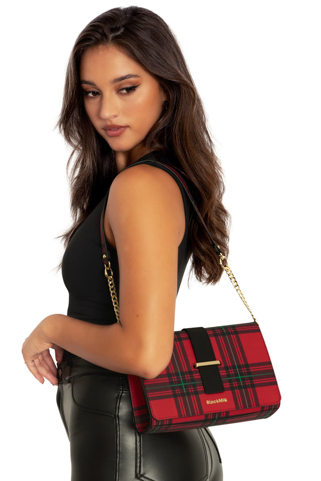 Gift Wrap Tartan Handbag Side