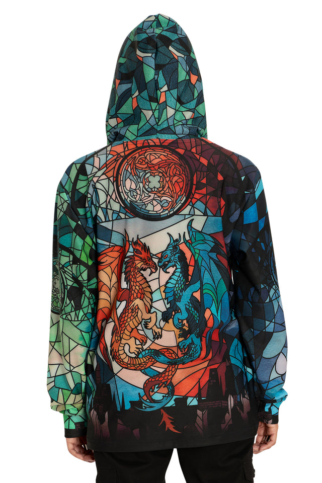 Glass Dragons Hoodie Sweater Back