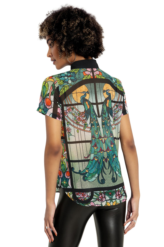 BlackMilk Clothing - Glass Garden Button Up Shirt