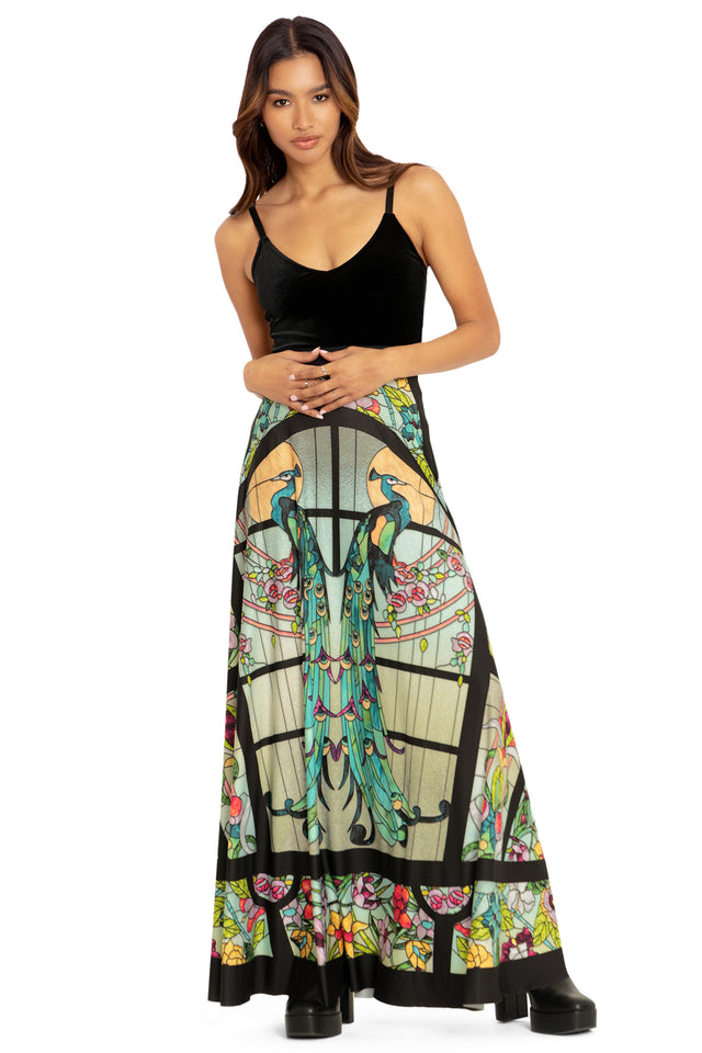 Glass Garden Maxi Skirt Front