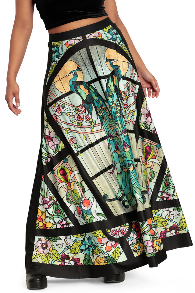 Glass Garden Maxi Skirt Front