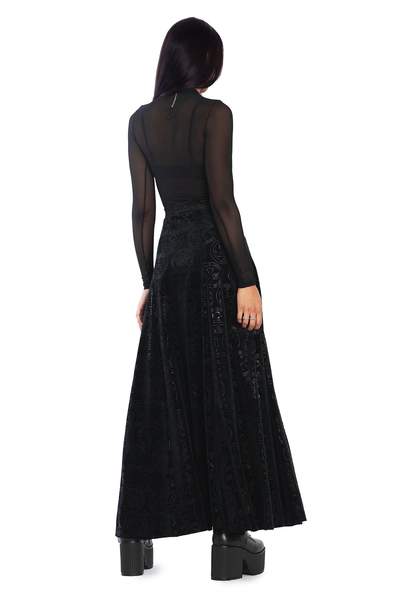 Good Charms Velvet Laced Split Skirt - Limited – BlackMilk