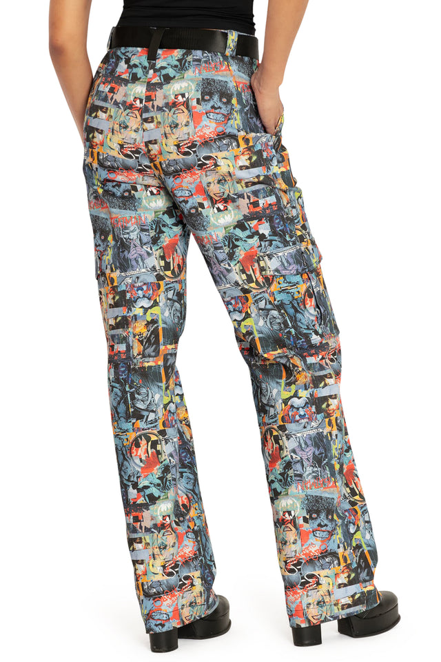 BlackMilk Clothing x Warner Brothers DC - Gotham Villains Straight Leg Cargo Pants - Warner Bros. Merchandise - Collaboration apparel - Licenced.
