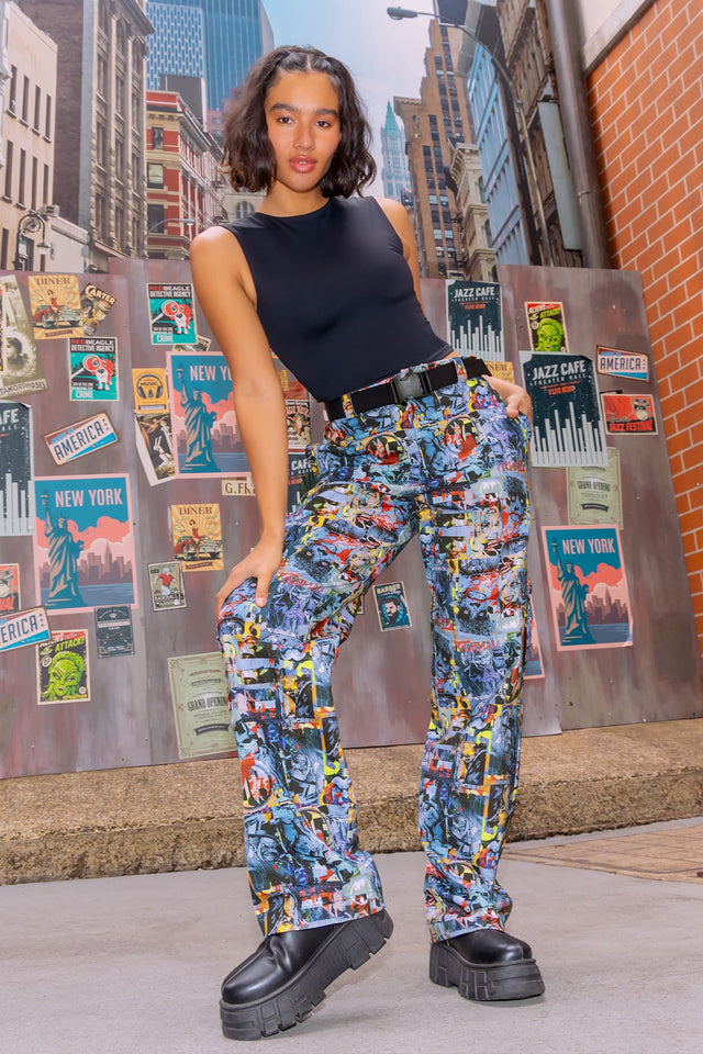 BlackMilk Clothing - Gotham Villains Straight Leg Cargo Pants