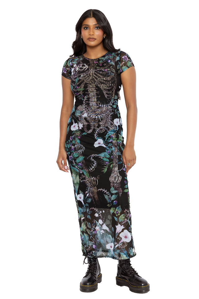 Grave Danger Sheer Cap Sleeve Bodycon Dress - Limited BlackMilk Clothing Grave Danger Sheer Cap Sleeve Bodycon Dress - Limited BlackMilk Clothing