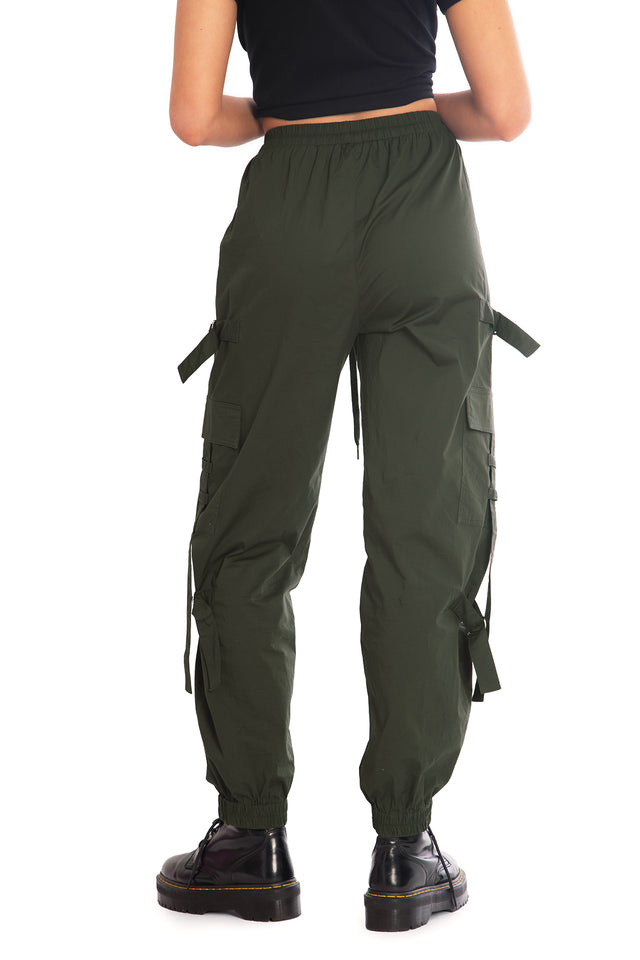 Jungle Green Strappy Comfy Cargo Pants