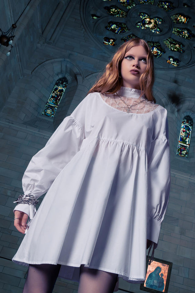 Guardian Babydoll Dress - Limited BlackMilk Clothing Guardian Babydoll Dress - Limited BlackMilk Clothing
