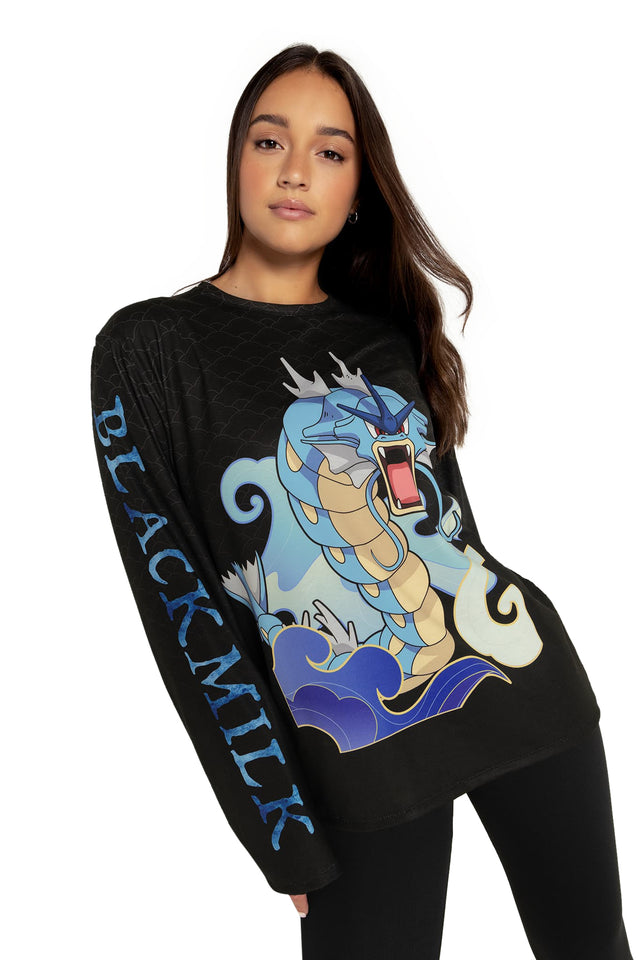 Gyarados Long Sleeve Oversized Boyfriend Tee Wide