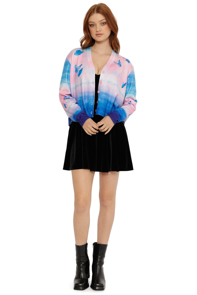 Happy Hare Printed Knit Cardigan (Seconds)