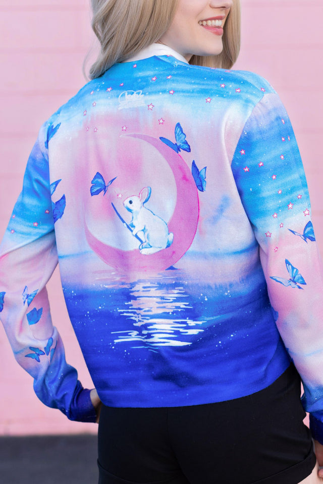 Happy Hare Printed Knit Cardigan (Seconds)