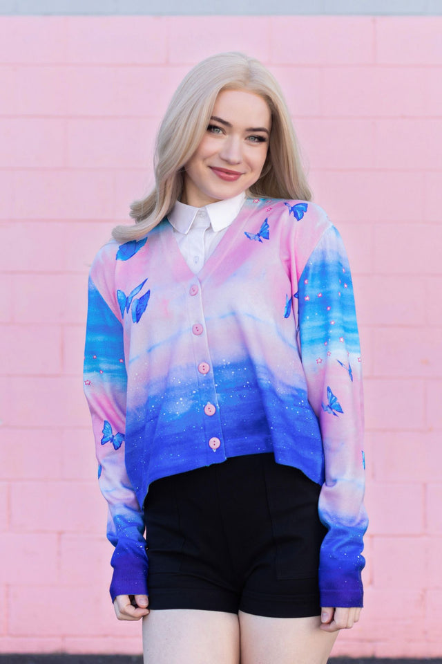 Happy Hare Printed Knit Cardigan (Seconds)