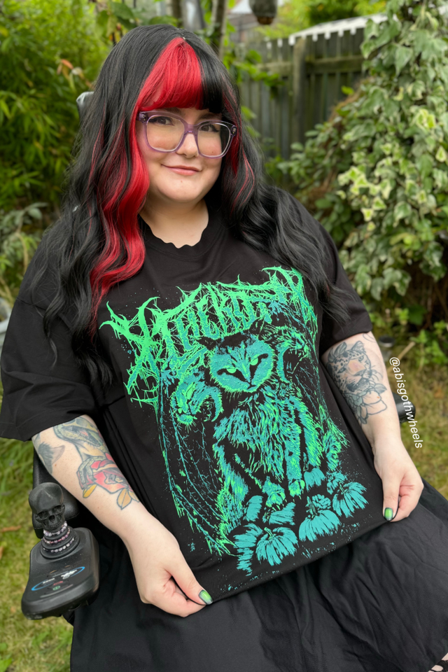 BlackMilk Clothing - Halloween - Heavy Mewtal Giant Tee - @abisgothwheels