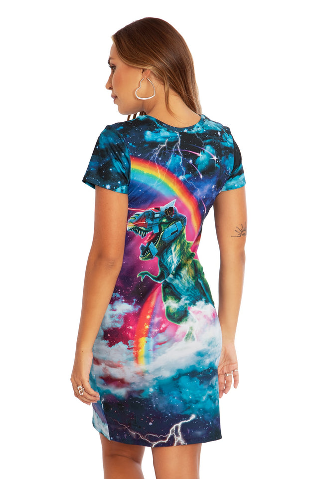 BlackMilk Hell Yeah Reversible Longline Tee Dress, black longline tee dress with 'Hell Yeah' graphic, from the BlackMilk Birthday Collection