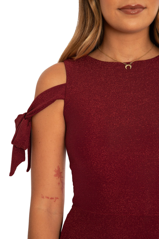 BlackMilk Clothing - Christmas Collection - Wreck The Halls - Holiday Party Bow Sleeve Dress