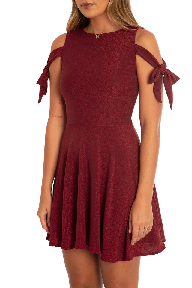 BlackMilk Clothing - Christmas Collection - Wreck The Halls - Holiday Party Bow Sleeve Dress