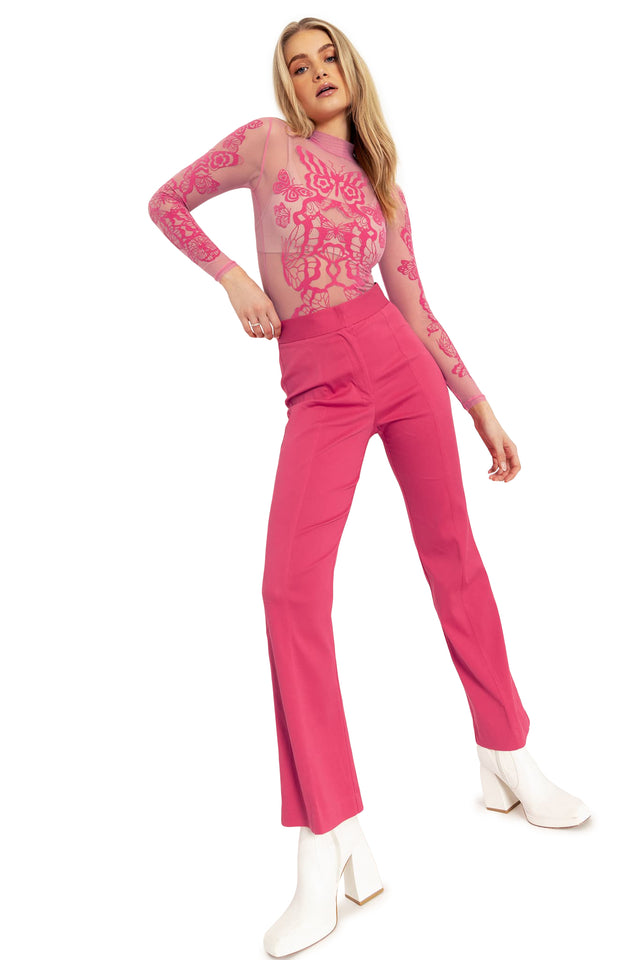 BlackMilk Clothing - Hot Pink Bootleg Pants