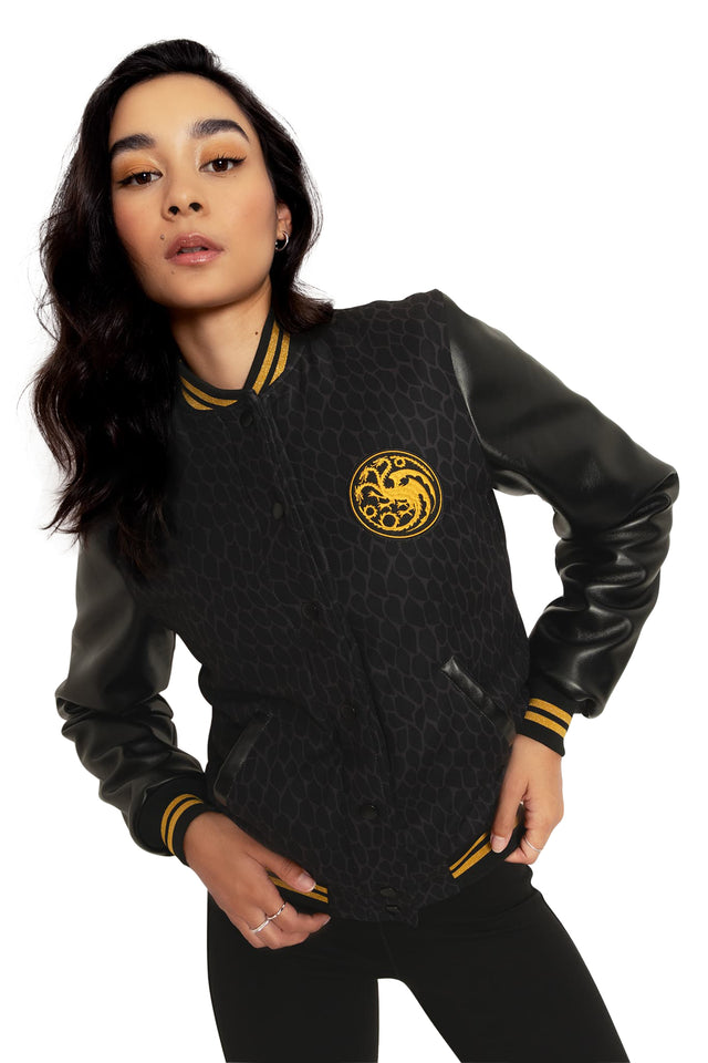 House Of The Dragon Caraxes Varsity Jacket Wide