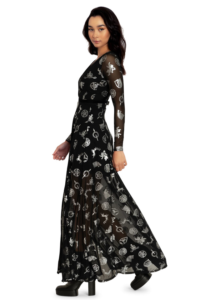 BlackMilk Clothing x Warner Brothers Game of Thrones - House Sigils Spellcaster Dress- Warner Bros. Merchandise - Collaboration apparel - Licenced.