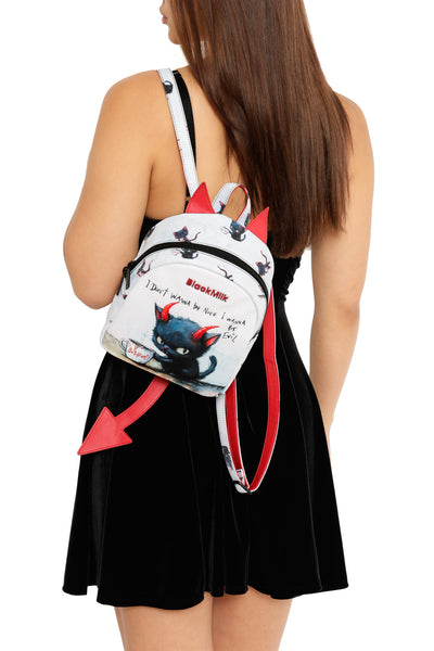 evil mini backpack BlackMilk | I Want to Be Evil Backpack | Red