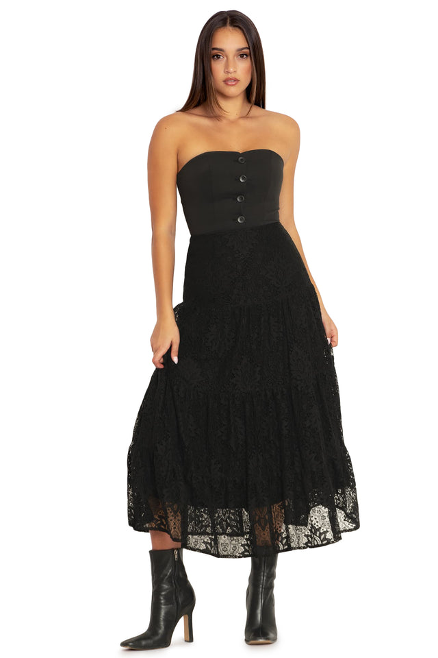 BlackMilk Clothing - Immortal Lace Tier Midaxi Skirt