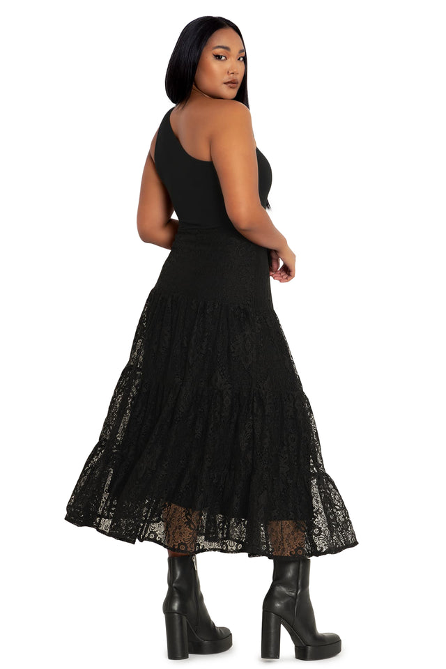 BlackMilk Clothing - Immortal Lace Tier Midaxi Skirt