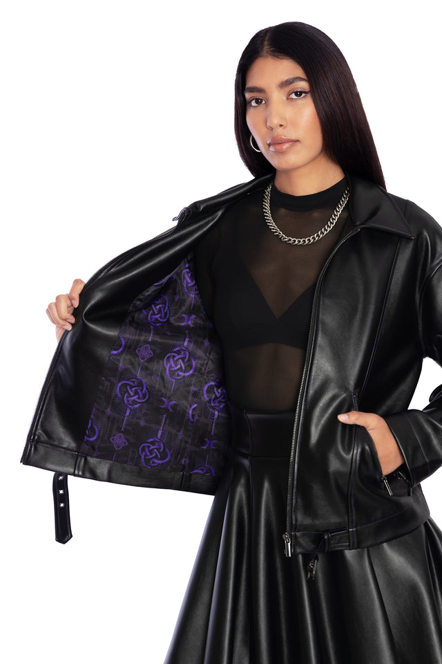 BlackMilk Clothing - Inifinity Snake Moto Jacket