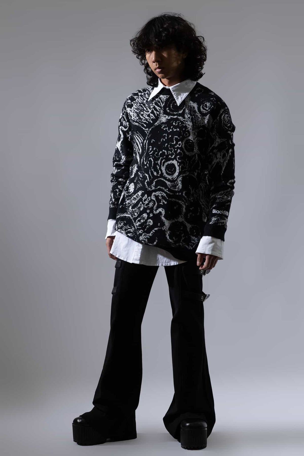 Gyo Front Death Stench Oversized Knit Sweater – BlackMilk Clothing