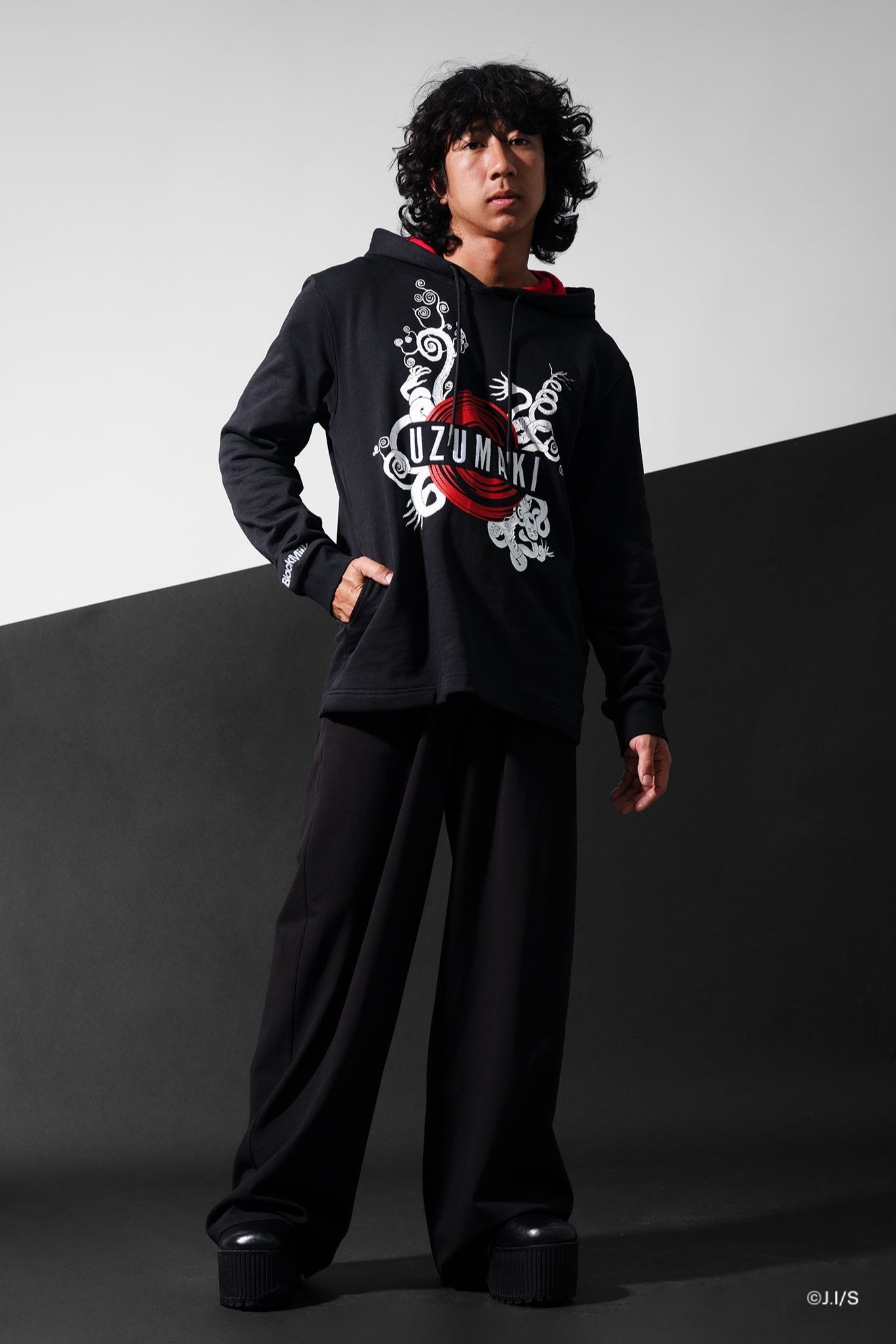 ふみ✴︎THE SHISHIKUI  hoodie nk_w / BLACK W Nk Phnx Flc Fz Hd Gls - Black