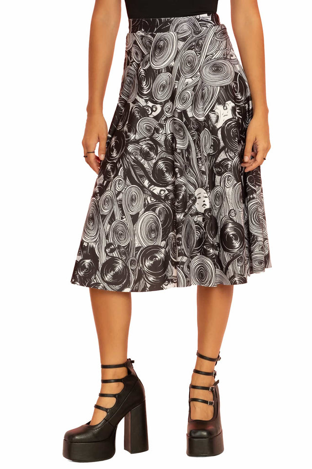 Medusa A-Line Midi Skirt