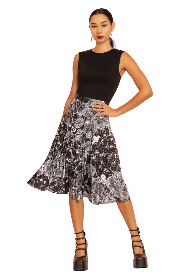 Medusa A-Line Midi Skirt