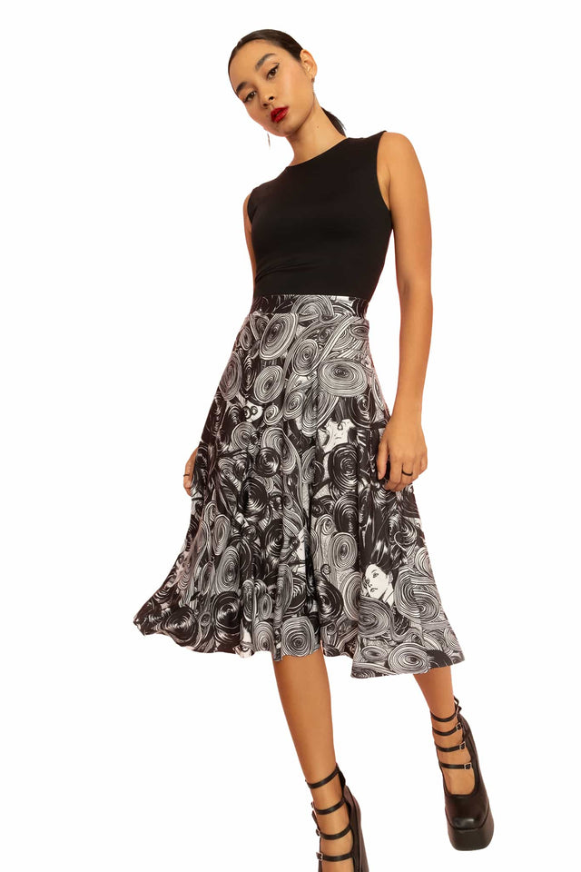 Medusa A-Line Midi Skirt