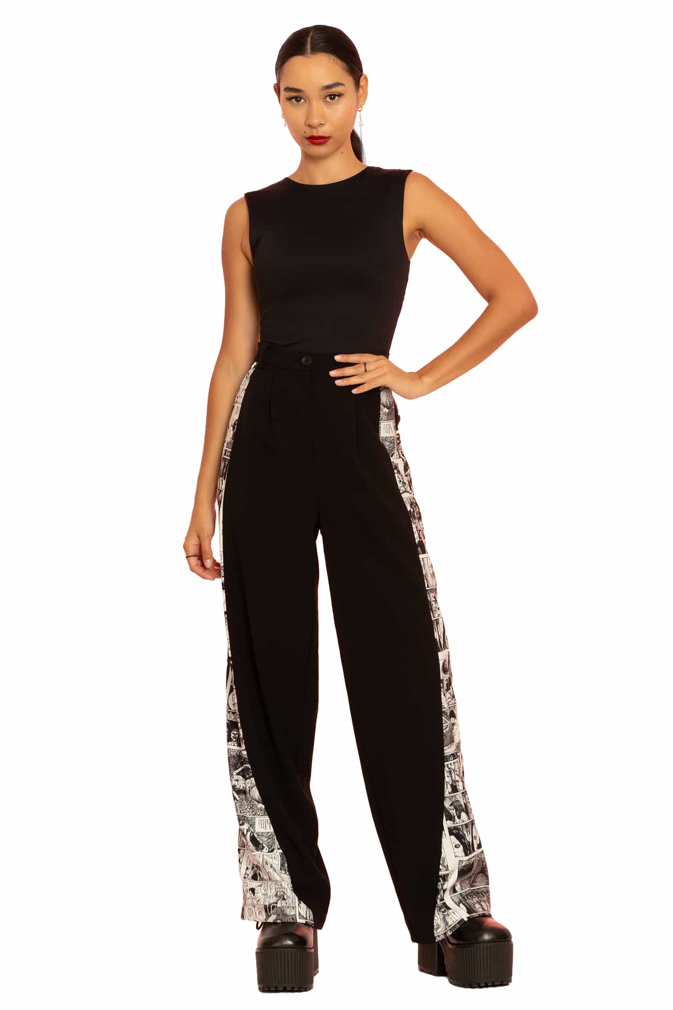 Mosquitoes Panelled Work It Pants – BlackMilk Clothing