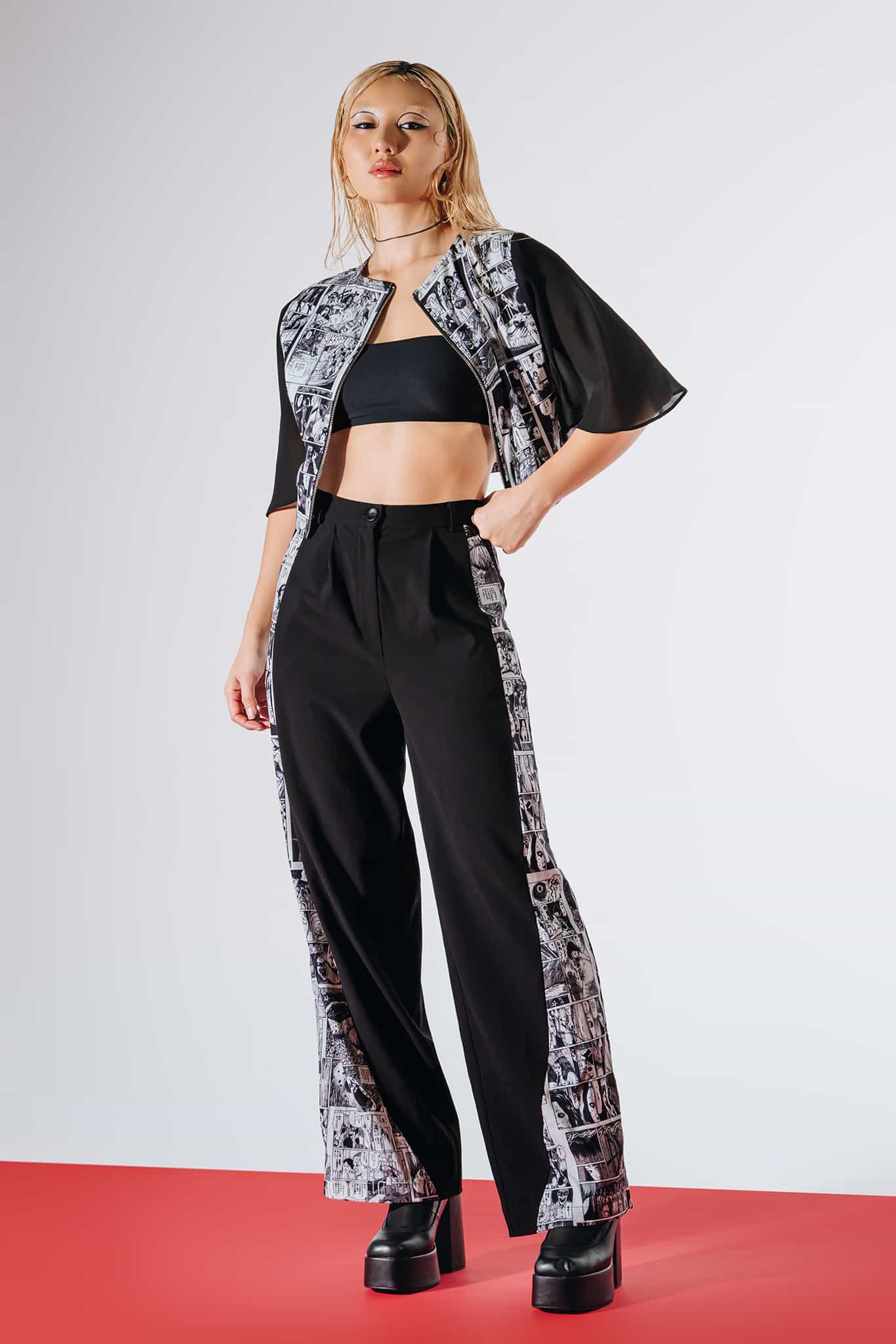 Mosquitoes Sheer Sleeve Crop Top – BlackMilk Clothing Mosquitoes Sheer Sleeve Crop Top – BlackMilk Clothing