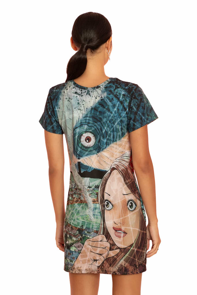 Uzumaki Reversible Tee Dress