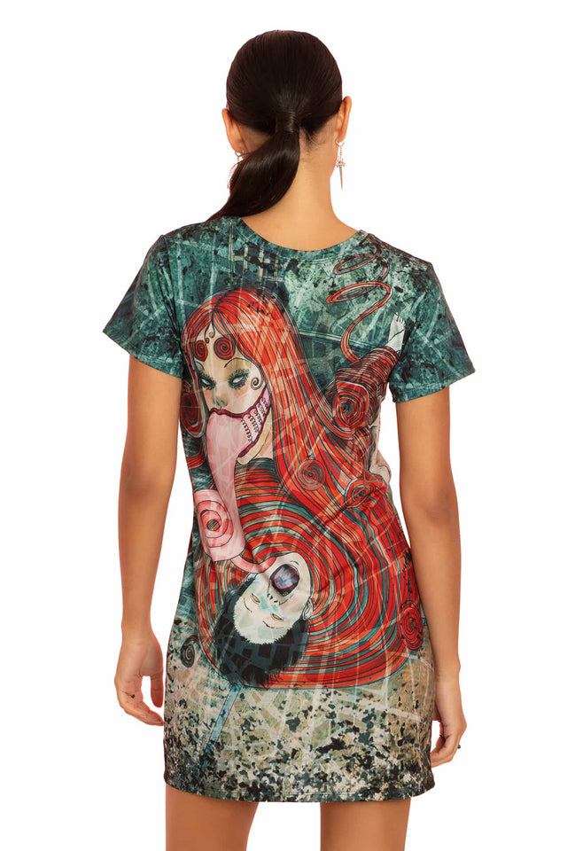 Uzumaki Reversible Tee Dress