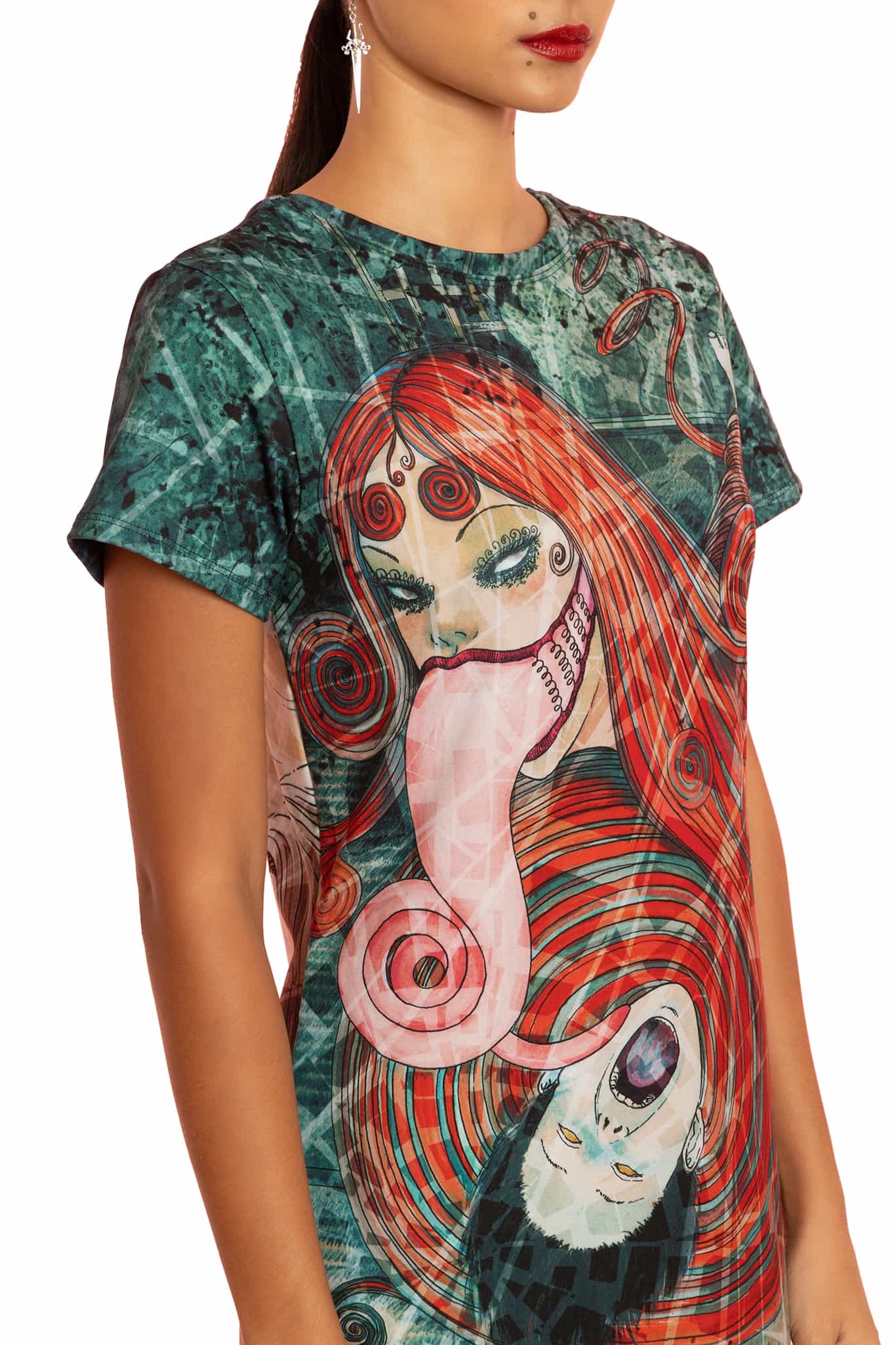 uzumaki tシャツ Junji Ito Uzumaki T-Shirt Horror Japan Guro Anime Funny