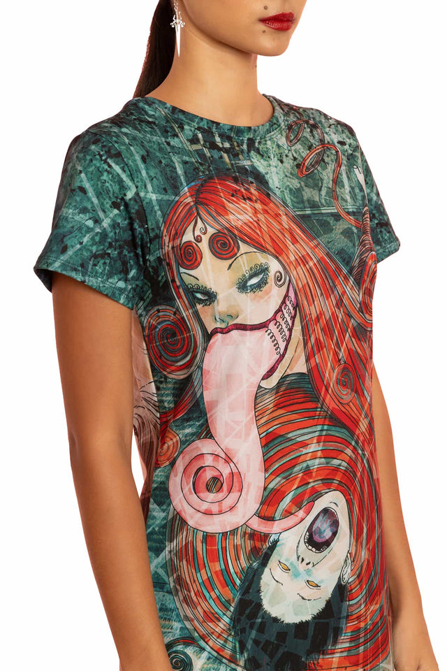 Uzumaki Reversible Tee Dress