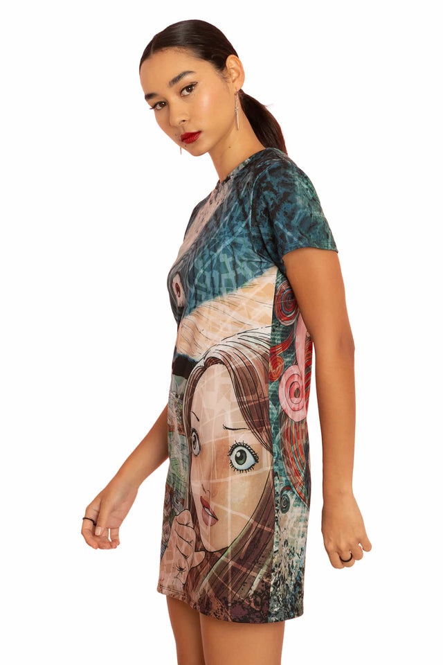 Uzumaki Reversible Tee Dress