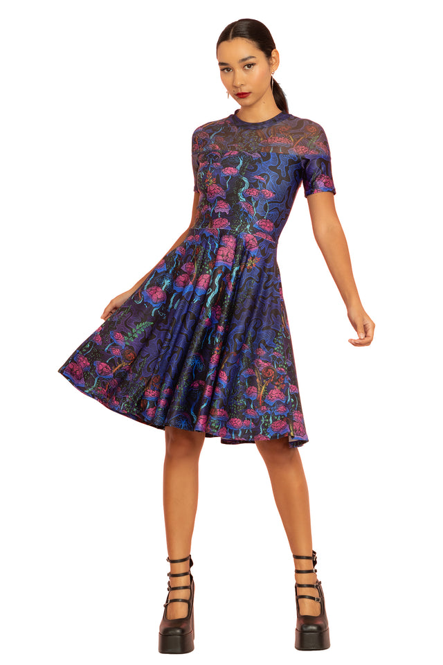 The Garden of Nutrients Sheer Splice Longline Dress
