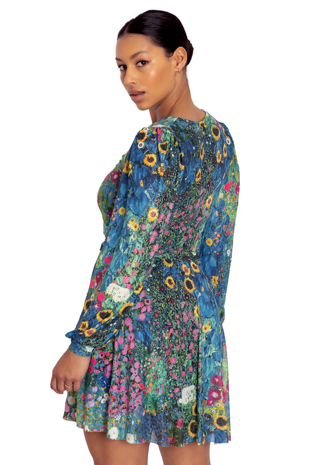 BlackMilk Clothing - Klimt Collage Pink Sheer Romance Dress