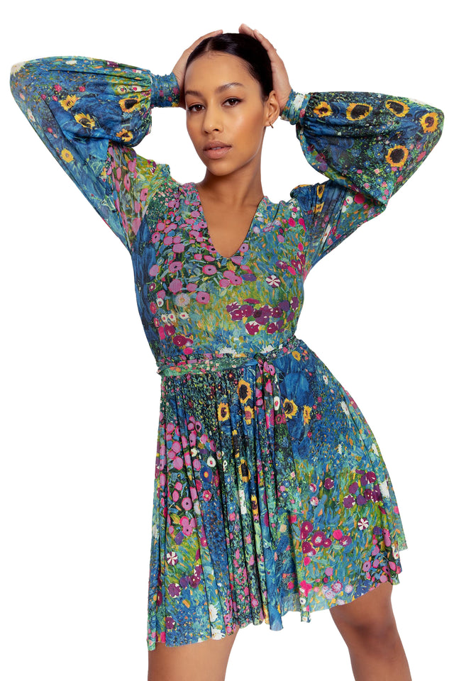 BlackMilk Clothing - Klimt Collage Pink Sheer Romance Dress