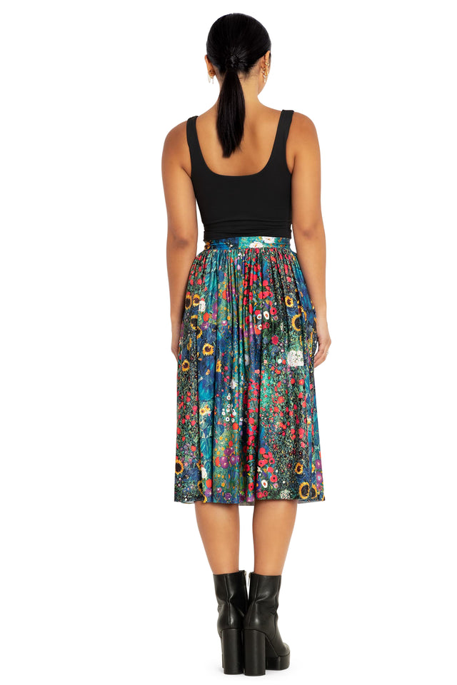 Klimt Collage Slinky Pocket Skirt