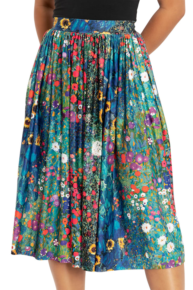 Klimt Collage Slinky Pocket Skirt