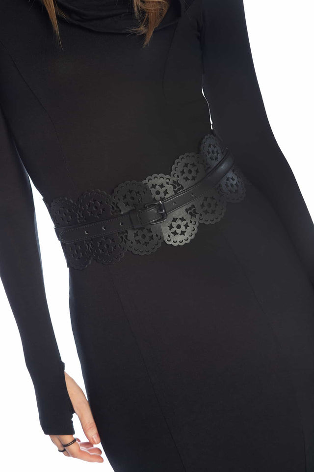 belt for black lace dress L'AGENCE Women's Kylo Belted Shirtdress - Black