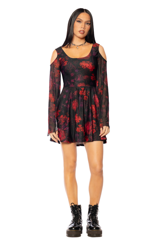 League of Legends K/DA x BlackMilk | Writhe In Agony Sheer Sleeve Tank Dress | Product image 1