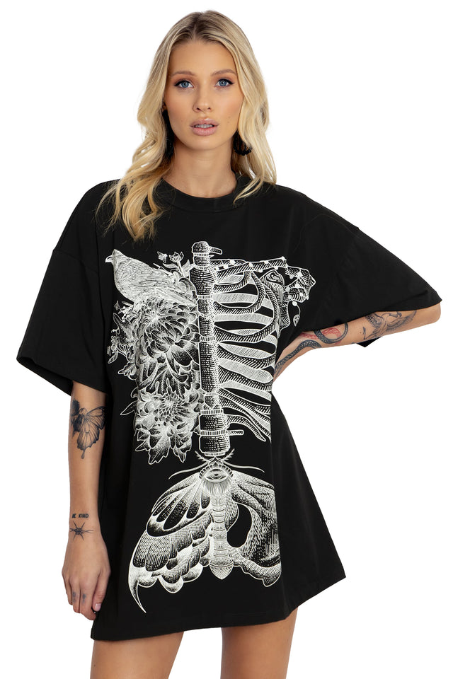 BlackMilk Clothing - Life And Death Oversized Tee