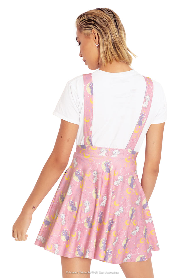 BlackMilk Clothing x Pretty Guardian Sailor Moon - Luna And Artemis Kawaii Apron Dress - Sailor Moon Merchandise - Collaboration apparel - Licenced.