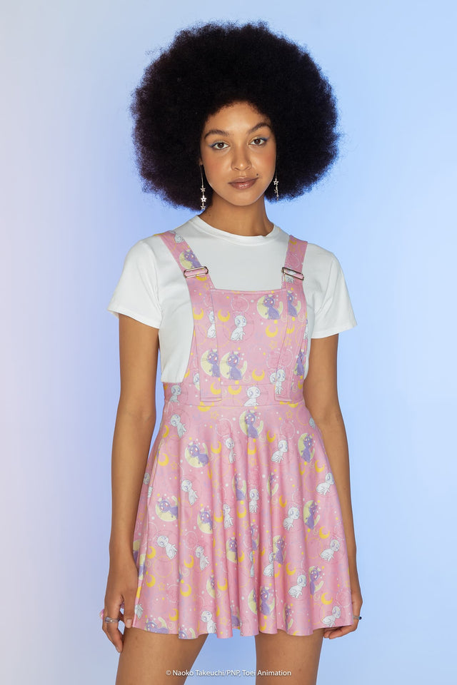 BlackMilk Clothing x Pretty Guardian Sailor Moon - Luna And Artemis Kawaii Apron Dress  - Sailor Moon Merchandise - Collaboration apparel - Licenced.